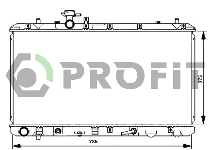 Radiateur, refroidissement du moteur PROFIT PR 7052N1