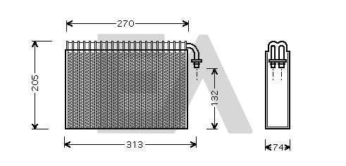 Évaporateur climatisation EACLIMA 43B03001