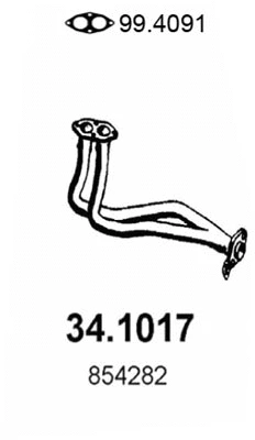 Tuyau d'échappement ASSO 34.1017