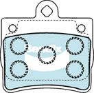Kit de plaquettes de frein, frein à disque BENDIX-SEA DB1418 GCT