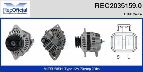 Alternateur RECOFICIAL REC2035159.0