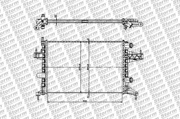Radiateur, refroidissement du moteur STORM QUALITY PARTS 61201