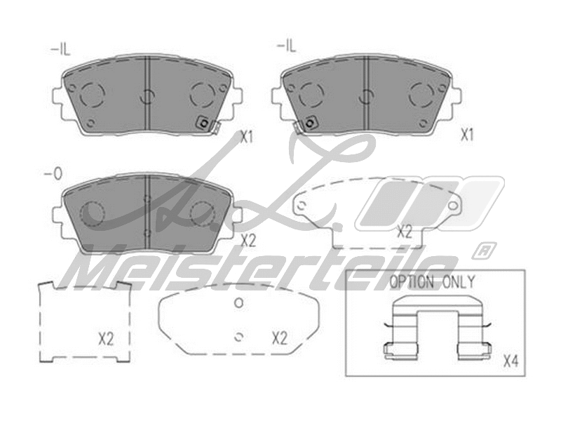 Kit de plaquettes de frein, frein à disque A.Z. Meisterteile AZMT-44-022-2315