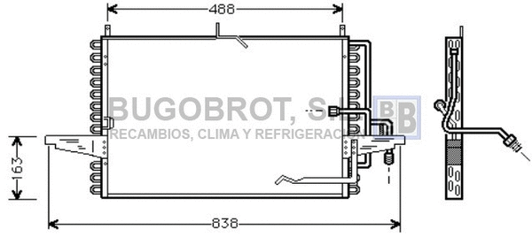 Condenseur, climatisation BUGOBROT 62-FD5253