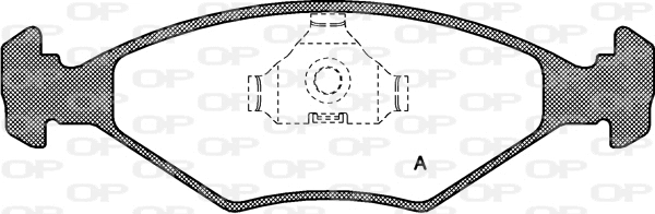 Kit de plaquettes de frein, frein à disque OPEN PARTS BPA0281.00