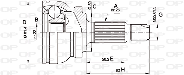 Jeu de joints, arbre de transmission OPEN PARTS CVJ5029.10
