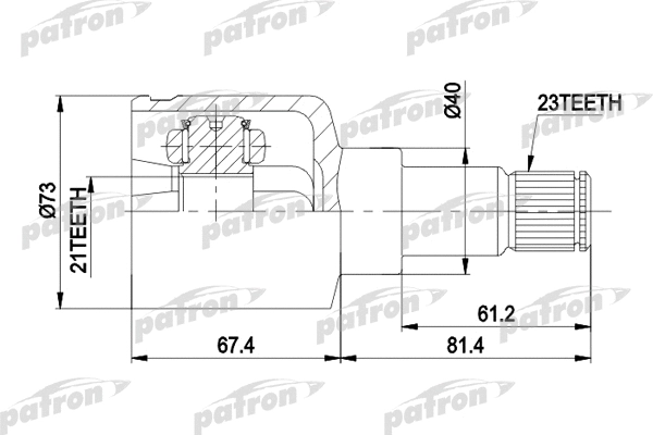 Jeu de joints, arbre de transmission PATRON PCV5023