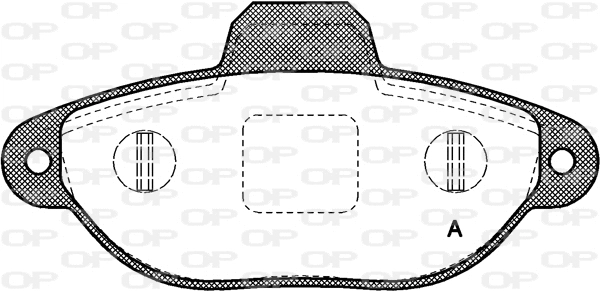 Kit de plaquettes de frein, frein à disque OPEN PARTS BPA0414.20