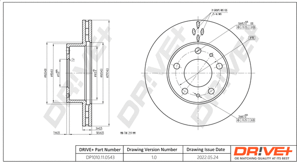 Disque de frein Dr!ve+ DP1010.11.0543