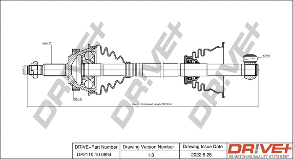 Arbre de transmission Dr!ve+ DP2110.10.0694