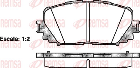 Kit de plaquettes de frein, frein à disque REMSA 1258.00