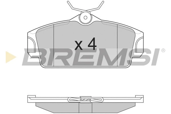 Kit de plaquettes de frein, frein à disque BREMSI BP2862