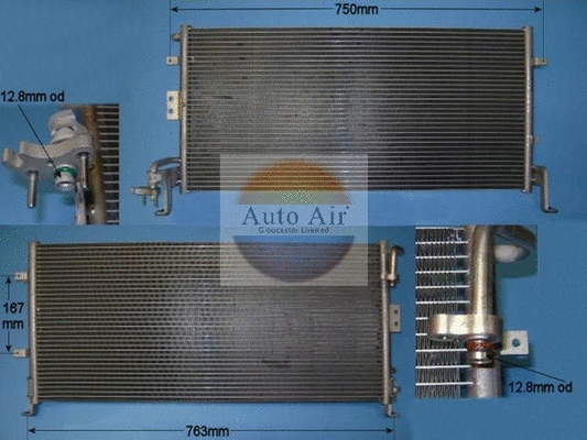 Condenseur, climatisation AUTO AIR GLOUCESTER 16-1998
