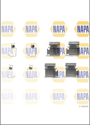Kit d'accessoires, plaquette de frein à disque NAPA NFK1375