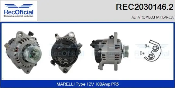 Alternateur RECOFICIAL REC2030146.2