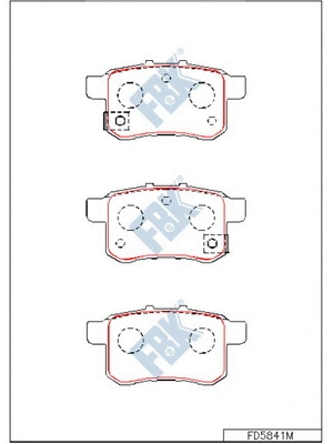 Kit de plaquettes de frein, frein à disque FBK FD5841M