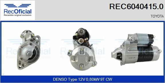 Démarreur RECOFICIAL REC6040415.0