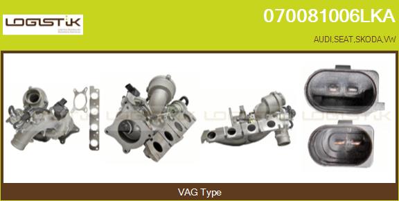 Turbocompresseur, suralimentation LGK 070081006LKA