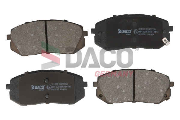 Kit de plaquettes de frein, frein à disque DACO Germany 321322