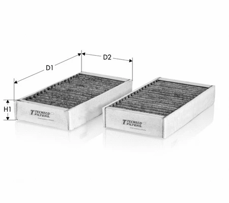 Filtre, air de l'habitacle TECNECO FILTERS CK2533C-2