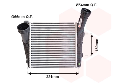 Refroidisseur d'air de suralimentation VAN WEZEL 58004263