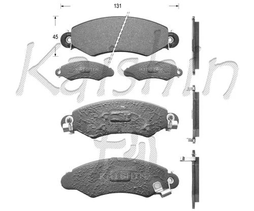 Kit de plaquettes de frein, frein à disque KAISHIN FK9046