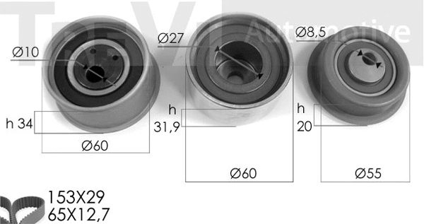 Kit de courroie crantée TREVI AUTOMOTIVE KD1035