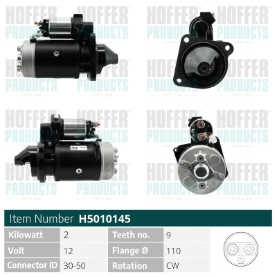 Démarreur HOFFER H5010145