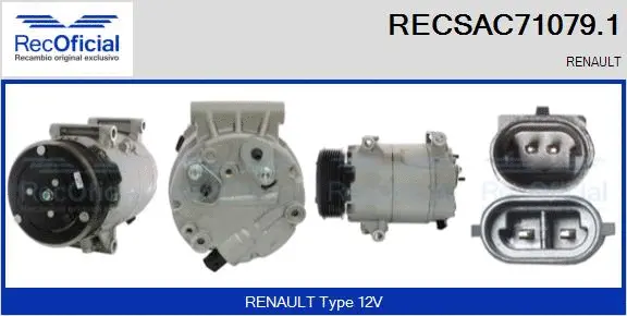 Compresseur, climatisation RECOFICIAL RECSAC71079.1