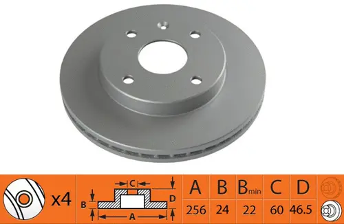 Disque de frein SB BR12107T