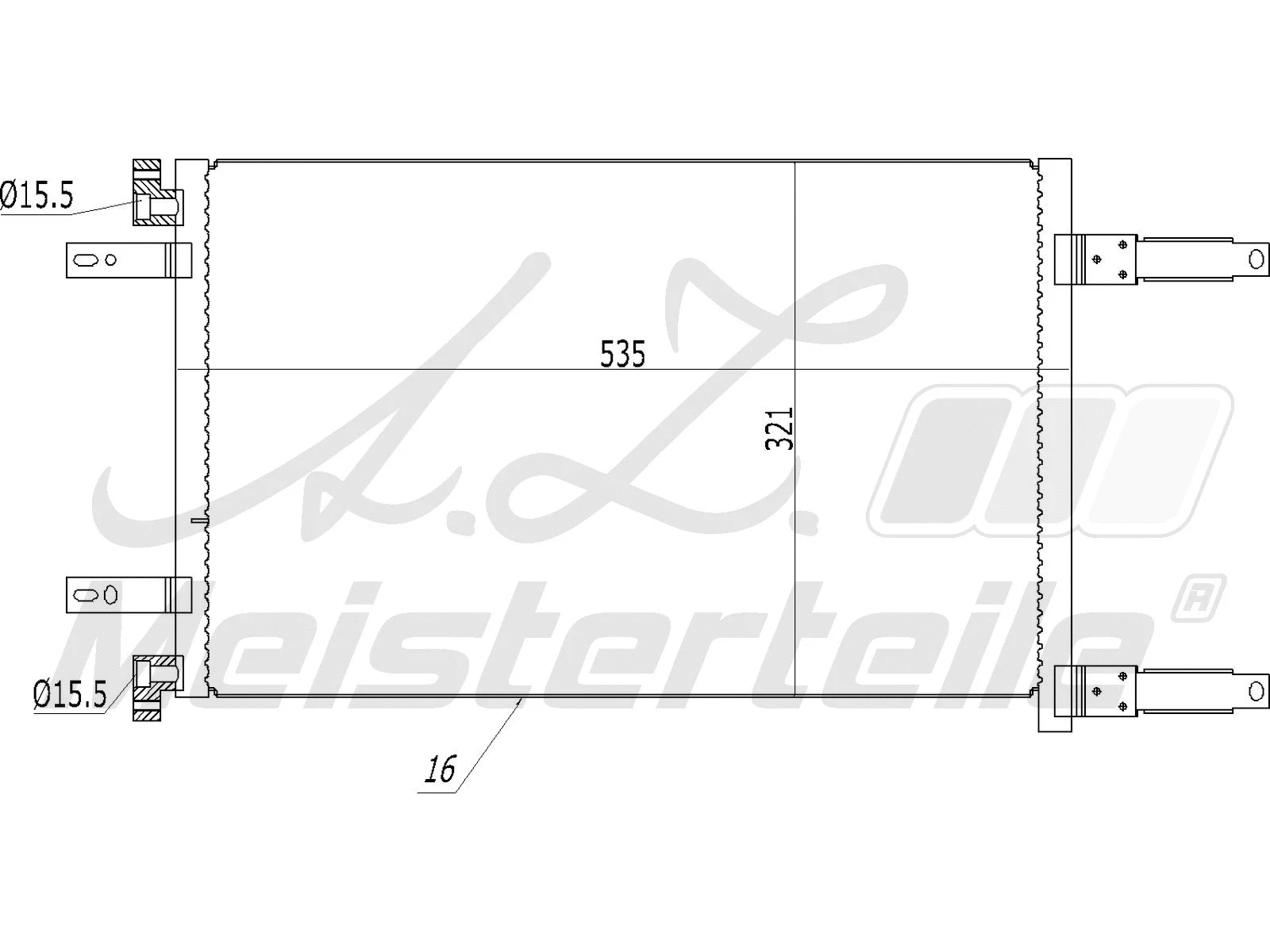 Condenseur, climatisation A.Z. Meisterteile AZMT-45-030-1188