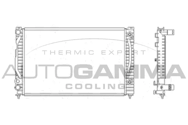 Radiateur, refroidissement du moteur AUTOGAMMA 103864