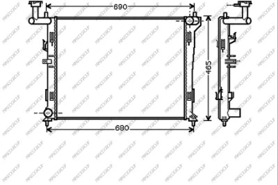 Radiateur, refroidissement du moteur PRASCO HN040R001