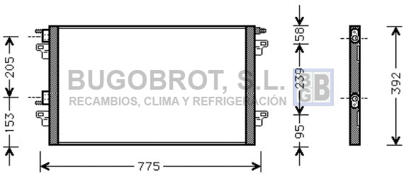 Condenseur, climatisation BUGOBROT 62-RT5366