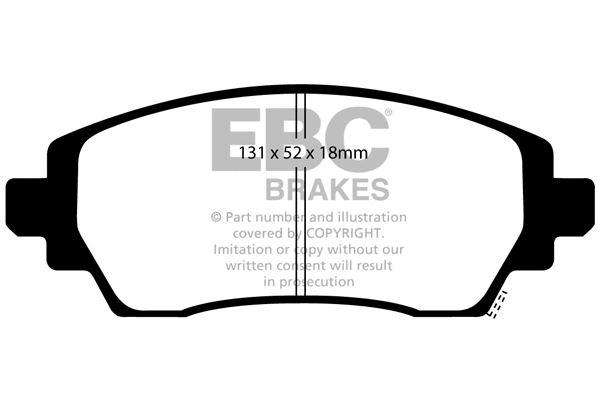 Kit de plaquettes de frein, frein à disque EBC Brakes DP21431