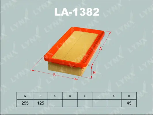 Filtre à air LYNXAUTO LA-1382