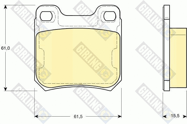 Kit de plaquettes de frein, frein à disque GIRLING 6113462