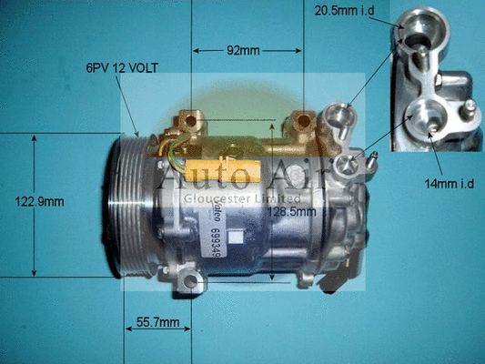 Compresseur, climatisation AUTO AIR GLOUCESTER 14-1304