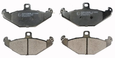 Kit de plaquettes de frein, frein à disque DENCKERMANN B110906