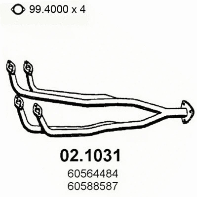 Tuyau d'échappement ASSO 02.1031