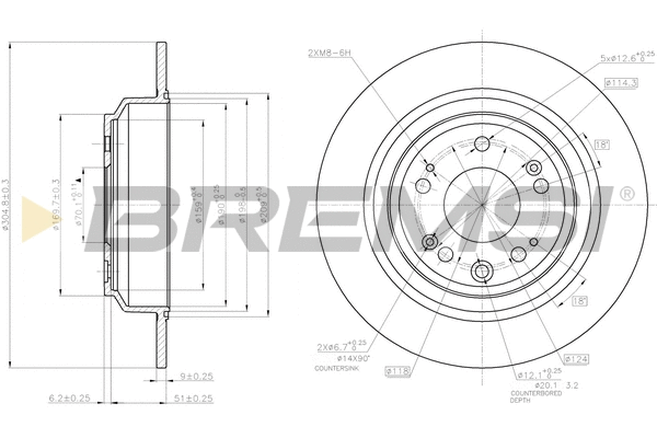 Disque de frein BREMSI CD7778S