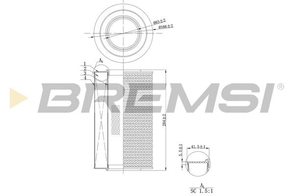Filtre à air BREMSI FA0128