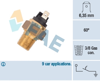 Contact thermique, voyant avertisseur de liquide de refroid. FAE 35960