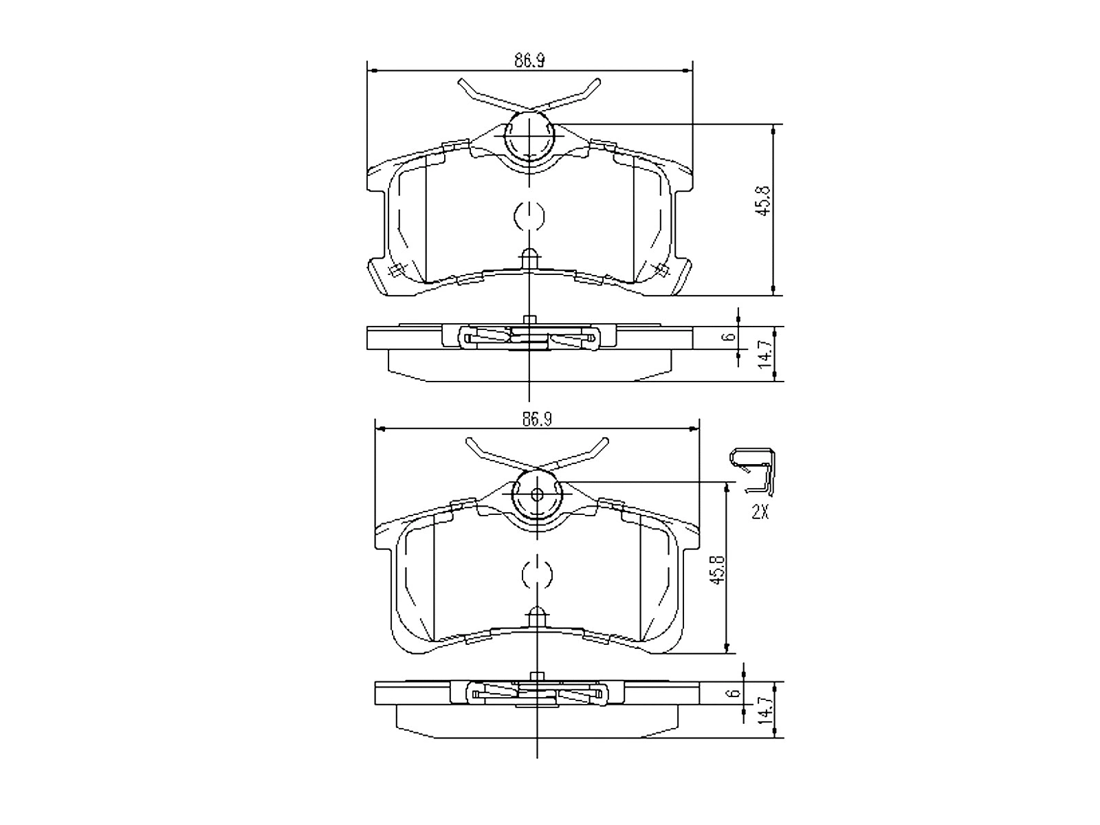 Kit de plaquettes de frein, frein à disque A.Z. Meisterteile AZMT-44-022-1245