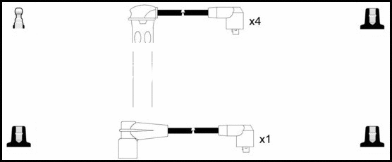 Kit de câbles d'allumage LEMARK HOES710