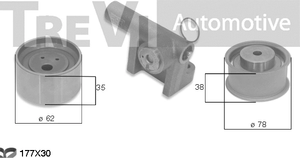 Kit de courroie crantée TREVI AUTOMOTIVE KD1512