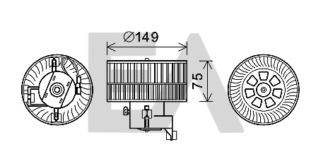 Moteur électrique, pulseur d'air habitacle EACLIMA 42A50013