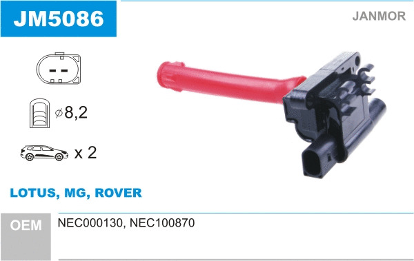 Bobine d'allumage JANMOR JM5086
