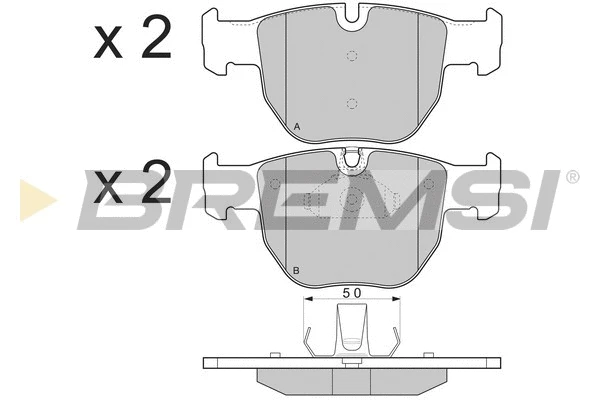 Kit de plaquettes de frein, frein à disque BREMSI BP3287
