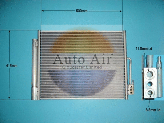 Condenseur, climatisation AUTO AIR GLOUCESTER 16-6224